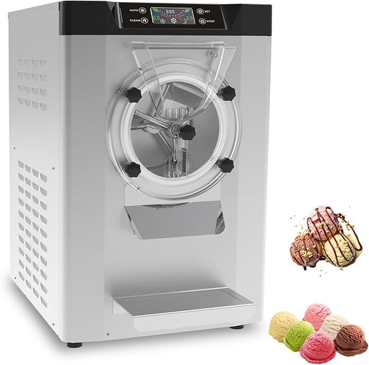 Ice Cream Maker Commercial Machine 18-24L/H, 6.3Gph Capacity Suitable for Restaurant/Bar/Home, 2000W Hard Ice Cream Machine with LED Display, (110V 60Hz)