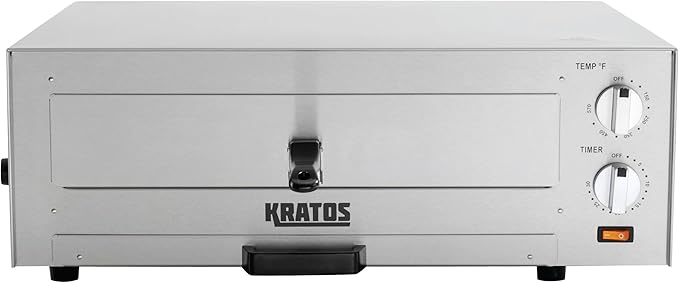 Kratos 29M-036 16" Commercial Electric Countertop Pizza Oven, 120V, 1700 Watts, Stainless Steel Pizza Oven for Restaurants, Cooks Pizzas Up to 16" Diameter