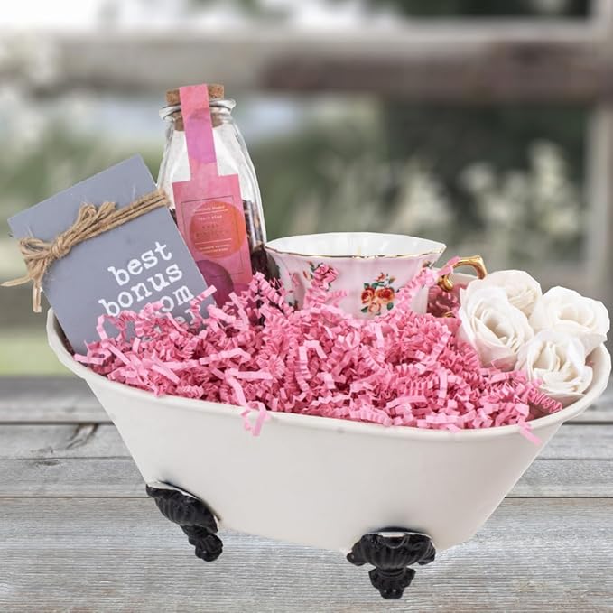 MagicWater Crinkle Cut Paper for Gift Baskets - 2LB - Light Pink - Perfect for Shredded Paper Filler, Basket Filler, Gift Boxes, Bridesmaid Gifts, Halloween Stuffers & More – Ideal for All Occasions