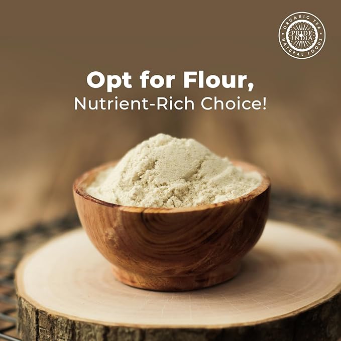 Pride of India- Brown Rice Flour 1 lbs (454 gm) Slightly Nutty Earthy Taste Milled in Small Batches | Ideal for Cakes Soups Noodles Dumplings Pastries Fritters | Vegan, Gluten-Free
