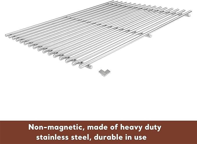 Grill Grates for Weber Spirit 300 & Spirit II GS4 300 Series, Stainless Steel Grates Replacement for Weber Spirit 310 E310 Grill Parts 7639 Spirit 700 Genesis Silver/Gold/Platinum B & C, 1000-3500