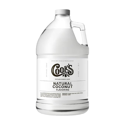 Cook's, Coconut Flavoring for Cakes, Cookies, Pastries, Ice Creams, Smoothies, 128 Ounces (1 Gallon)