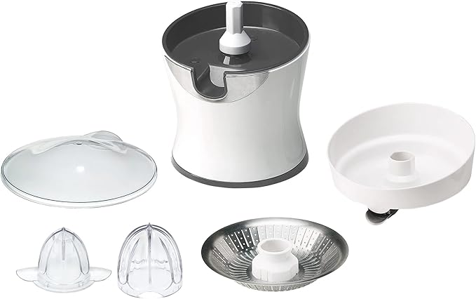 Tribest CitriStar CS-1000 Electric Citrus Juicer with Stainless Steel Strainer and Spout (White)