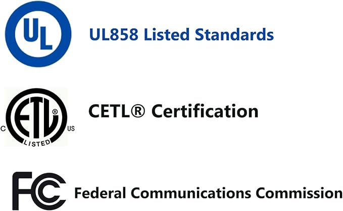 TI-1B 12 inch Built-In Single Burner Induction Glass-Ceramic Cooktop, 1750W, UL858 Certified