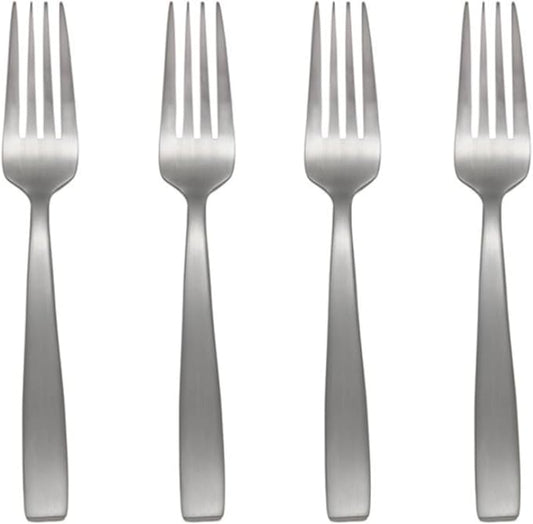 Oneida Everdine Everyday Flatware Dinner Forks, Set of 4, 18/0 Stainless Steel, Silverware Set