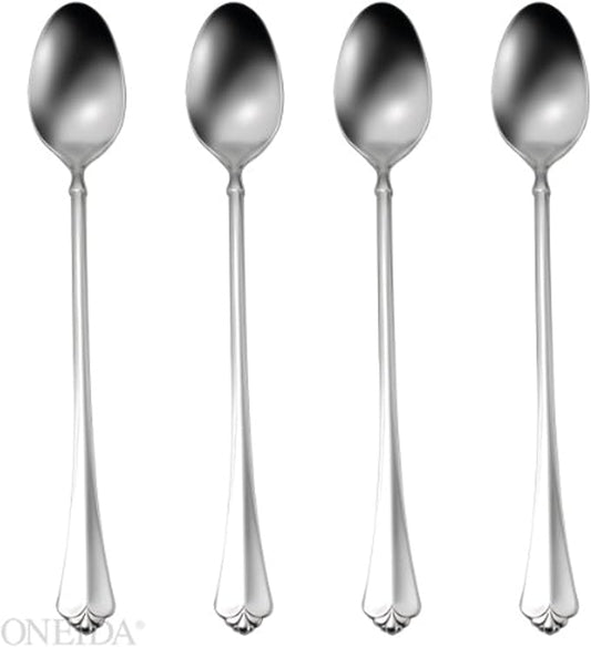 Oneida Juilliard Fine Flatware Tall Drink Spoons, 0.30 LB, Metallic