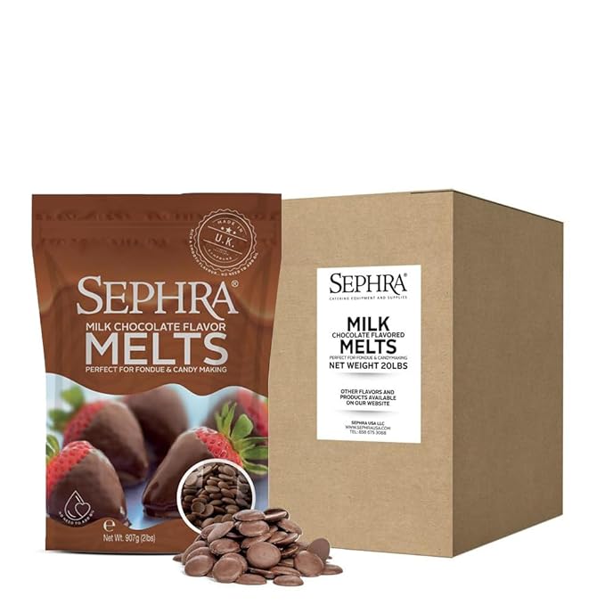 Sephra Fountain-ready Milk Chocolate Flavor Melts - 20lb Case