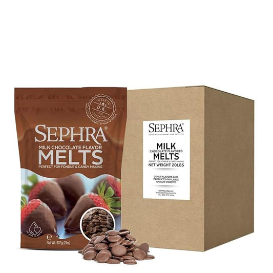 Sephra Fountain-ready Milk Chocolate Flavor Melts - 20lb Case