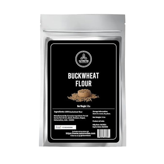 Naturevibe Botanicals Buckwheat Flour 5lb Premium Quality | Used for Baking and as Thickener