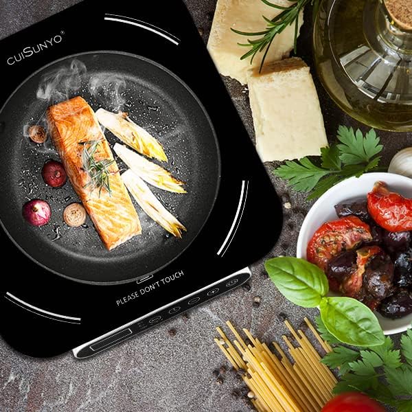 1800W Portable Induction Countertop Cooktop 10 Power Levels Burners Electric Stove with 140-465°F Timer Settings Induction Burner Suitable and Digital Sensor for Magnetic Cookware