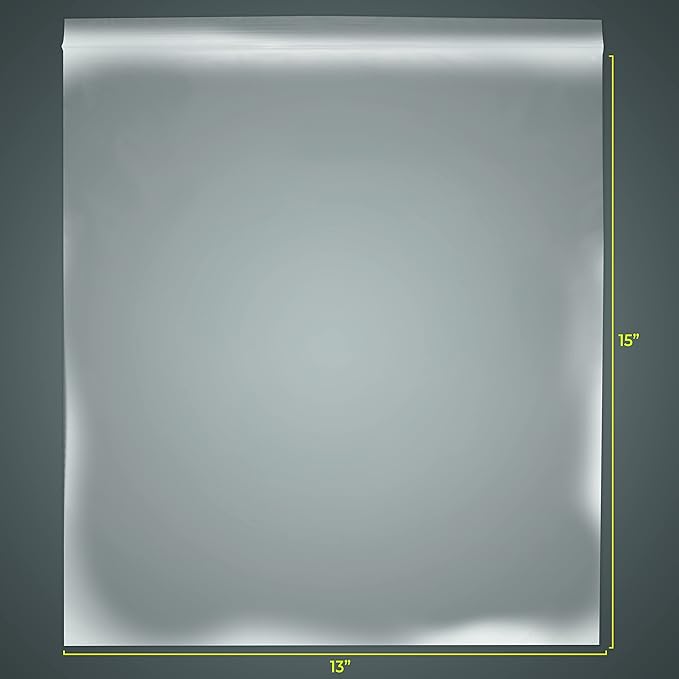 SNL Quality Zipper Lock Extra Large Jumbo '2 Gallon' Reclosable Clear Disposable Plastic Bags, Strong | 13" X 15" - 2 MIL - 100 Bags