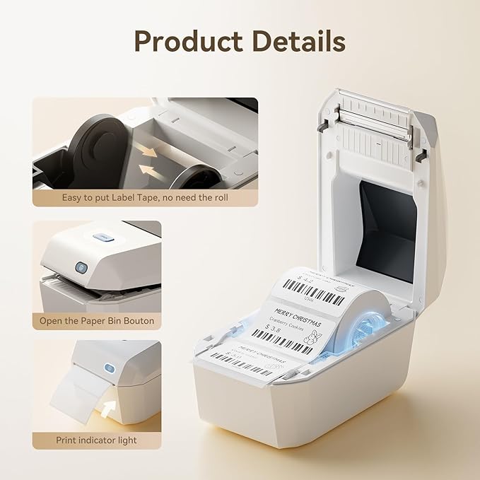 NIIMBOT K3 Label Printer, 3 Inch Label Maker with High-Speed, Bluetooth and USB Connection, Support Smartphone & PC, Thermal Label Maker for Small Business and Home Office
