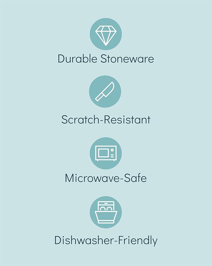 Stoneware Dinnerware Set for 4 People HYGGE 16-Piece - Elegant Scandi Design - Premium Dish Set - Bowl and Plate Set - Tableware for 4 People in a Ribbed Design - Pure Living in Light Brown