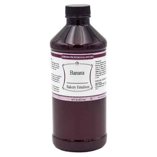 Lorann Oils Banana Bakery Emulsion: True Banana Emulsion, Ideal for Boosting Fruit Tones in Cakes, Cookies & Desserts, Gluten-Free, Keto-Friendly, Banana Extract Substitute Essential for Your Kitchen