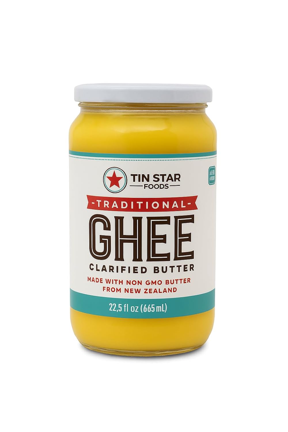 Tin Star Foods - Grassfed Ghee (Grassfed Biodynamic 22.5 oz)