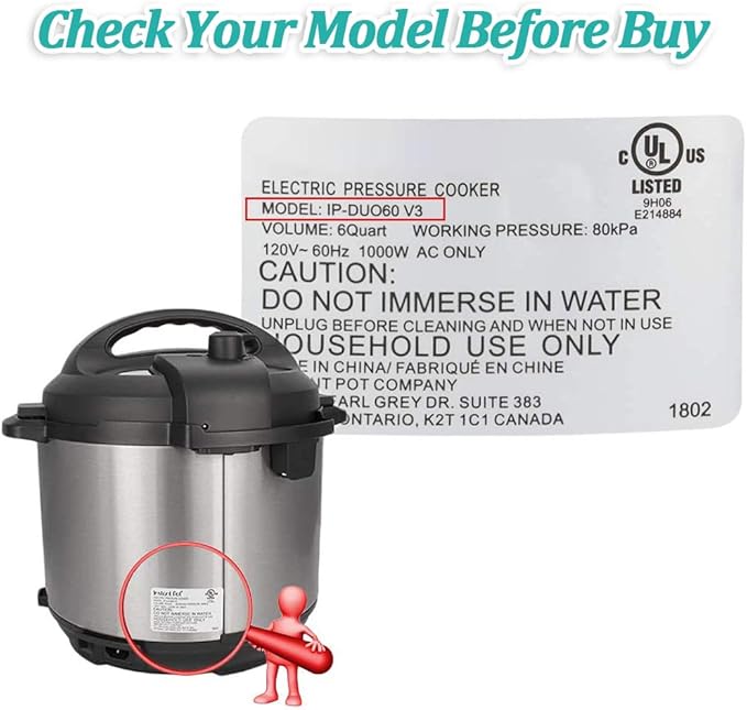 Zylione 2 Pack Float Valve - Replacement Parts with 6 Sealer Gasket - Replacement Float Valve wiht Silicone Caps for Pressure Cooker Duo/Duo Plus/Lux 8 QT,(2 Float Valves 6 Silicone Caps)