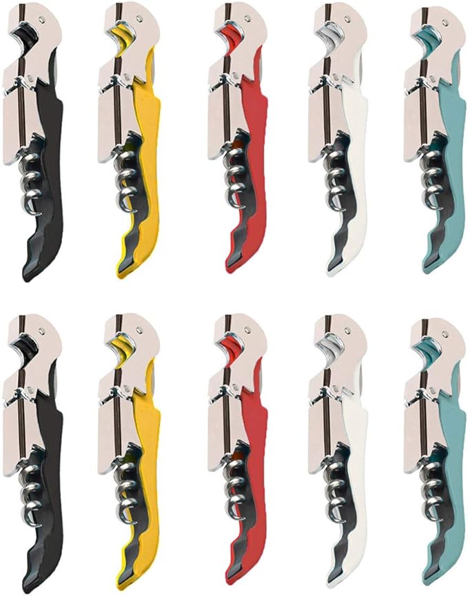 Professional Waiter Corkscrew Wine Openers Set, Heavy Duty Stainless Steel Hinges Wine Key for Restaurant Waiters, Sommelier, Bartenders