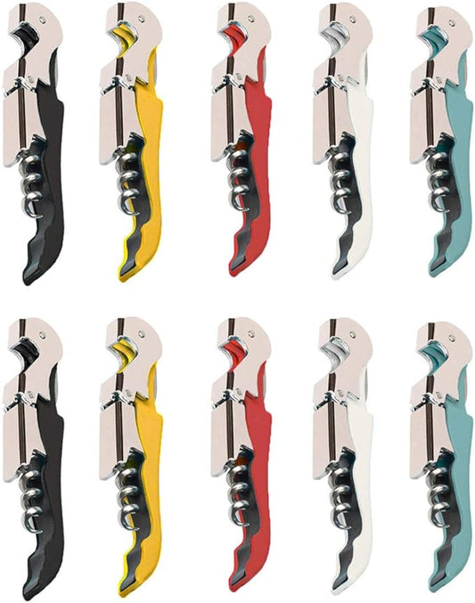 Professional Waiter Corkscrew Wine Openers Set, Heavy Duty Stainless Steel Hinges Wine Key for Restaurant Waiters, Sommelier, Bartenders