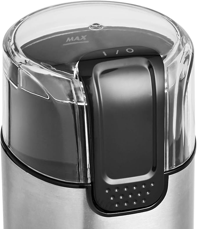 Amazon Basics Electric Coffee Grinder, Coffee Bean and Spice Grinder, With Heavy-Duty Stainless Steel Grind Blades