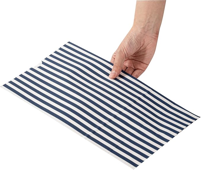 Restaurantware Bag Tek 12 LB Disposable Lunch Bags 100 Sturdy Take Out Bags - Flat Bottom Great For Restaurants Cafes And Bakeries Blue And White Paper Popcorn Bags Versatile For Grocery