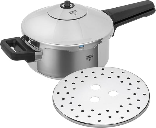 Kuhn Rikon Duromatic Stainless-Steel Saucepan Pressure Cooker - 3.7-Qt
