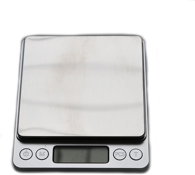 Large 3kg/6.6lb Kitchen Scale with 0.1g/0.003oz High Precision, Bakery Scale with USB Rechargeable