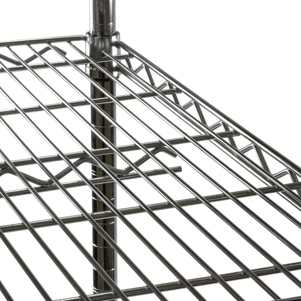 Shelving Inc. 8" d x 42" w Chrome Wire Shelving with 3 Tier Shelves, Weight Capacity 800lbs Per Shelf