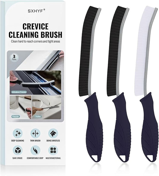 SXhyf Crevice Cleaning Brush - Grout Scrub Brush, House Cleaning Supplies, Gap Cleaning Tools, Home Essentials, Gifts for Women Men, Hard Bristle Crevice Cleaner Brush for Household Use, Bathroom