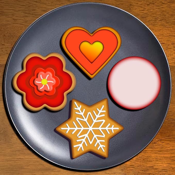 Metal Cookie Cutters Set- Heart, Star, Round, Flower - 12Pcs Cookie Cutters - Heart Star Cookie Cutter Round Small Cutter Flower Cookie Cutter for Baking