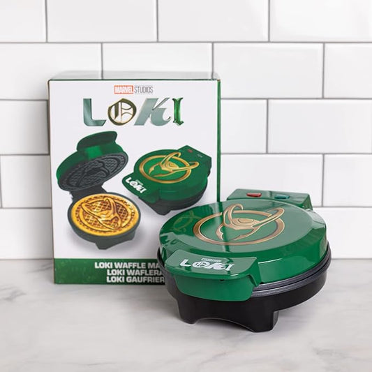 Uncanny Brands Marvel Loki Waffle Maker - Loki's Helmet on Your Waffles - Waffle Iron