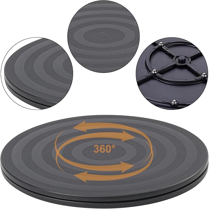 8 Pack 8 Inch Lazy Susan Turntable, Heavy Duty Lazy Susan Turntable Organizer, Premium 8 Inch Rotating Swivel Stand for Table Top, Kitchen, and More