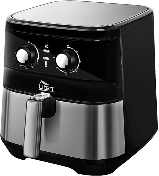 Air Fryer 5.8Qt/5.5L - Uten Electric Airfryer with Temperature Control, Timer, Non-Stick Fry Basket, 1700W High-power, Fast Oven Oilless Cooker, Dishwasher Safe - A Great Kitchen Assistant