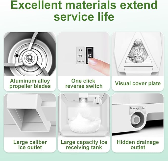 Electric Snow Cone Machine, 250W Shaved Ice Machine, Thickness Adjustable Ice Shaving Machine 265LBs/hr Rotate Speed & Strong Power for Home and Parties Events Snack Bar(2.6Qt)