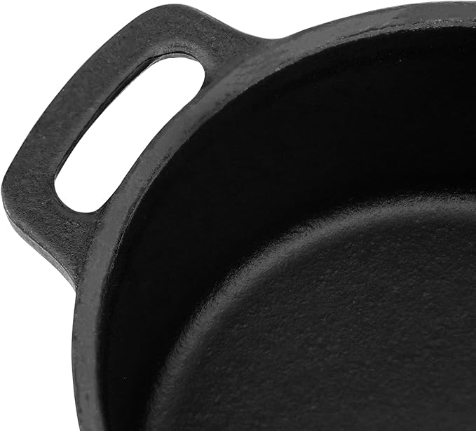 Mini Cocotte 16 oz Mini Dutch Oven 0.5 qt. Cast Iron Garlic Roaster for Oven Garlic Confit Pot Ramekins with Lids Oven Safe Set of 2, Black