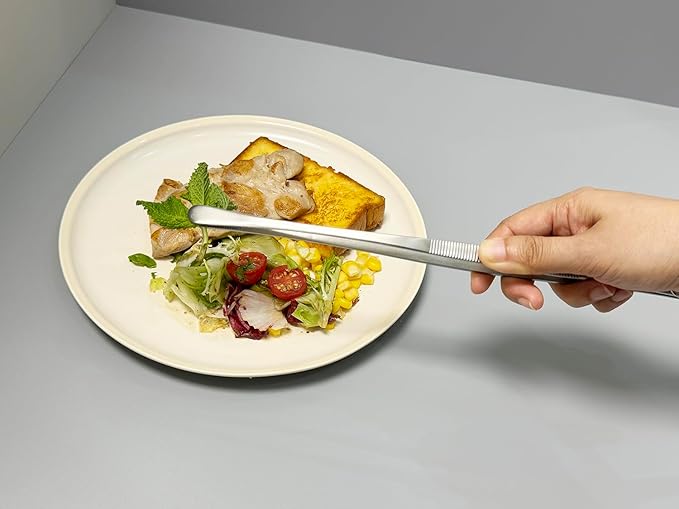 JETKONG 12-Inch Fine Tweezer Tongs Long Cooking Tweezer Stainless Steel Kitchen Tweezers