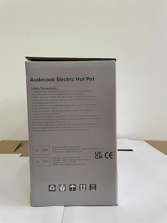 Audecook Hot Pot Electric, 1.7L Mini Electric Skillet Portable Nonstick Sauté Pan with Power Adjustment, Rapid Noodles Cooker Travel Multicooker for Steak/Soup/Egg/Oatmeal/Noodles