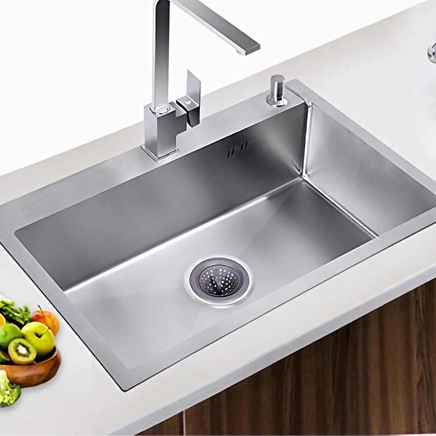 2 Pack Kitchen Sink Drain Strainer Silicone Stainless, Drain Protector,Prevent Clogging, Large Wide Rim 4.5 inch Diameter, Tools Home Improvement (Gray)