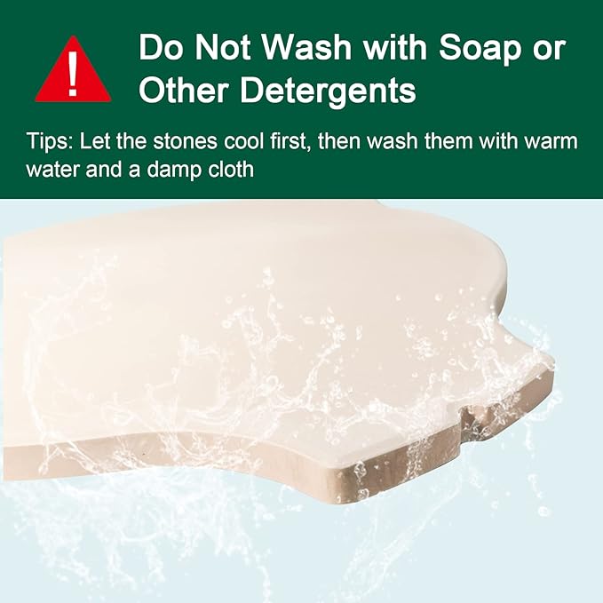 Ceramic Plate Setter for Large Big Green Egg Accessories, Heat Deflector, Ceramic Fluted Pizza Stone for Other 18" Kamado Grill(No Elevated Feet)