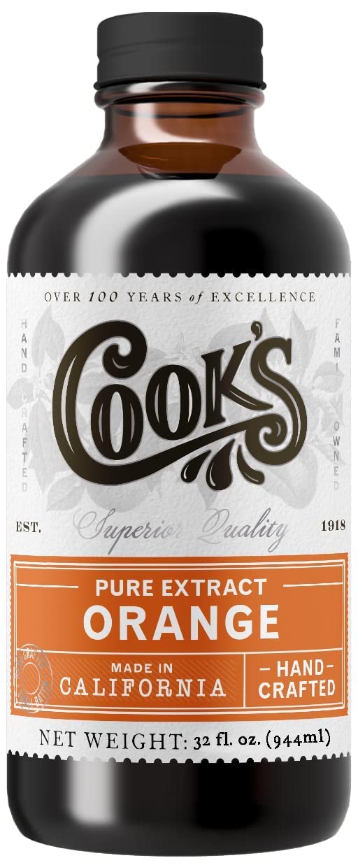 Cook's Pure Orange Extract From Florida Oranges | For Ice Cream, Cakes, Breads, Cookies and Drinks, 32 oz