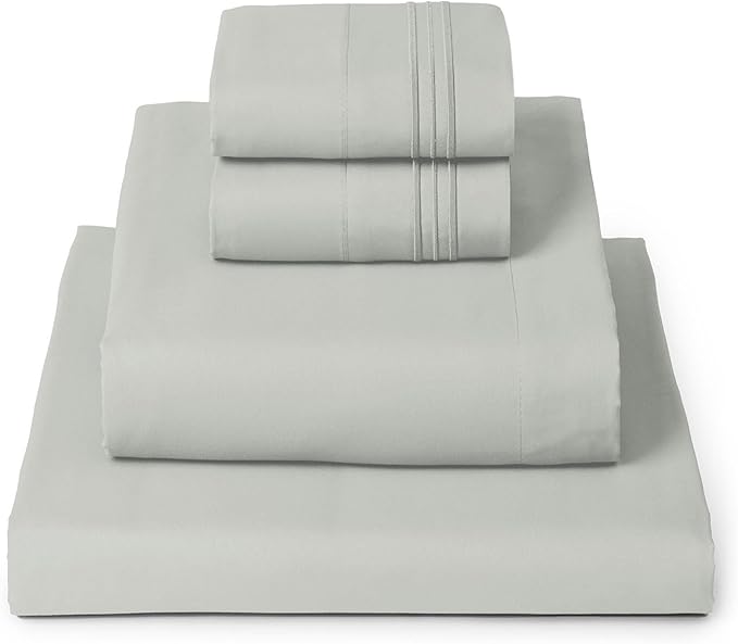 Mellanni Queen Sheets Set - 4 PC Iconic Collection Bedding - Hotel Luxury, Extra Soft, Cooling Bed Sheets - Wrinkle, Fade, Stain Resistant (Queen, Spa Mint)