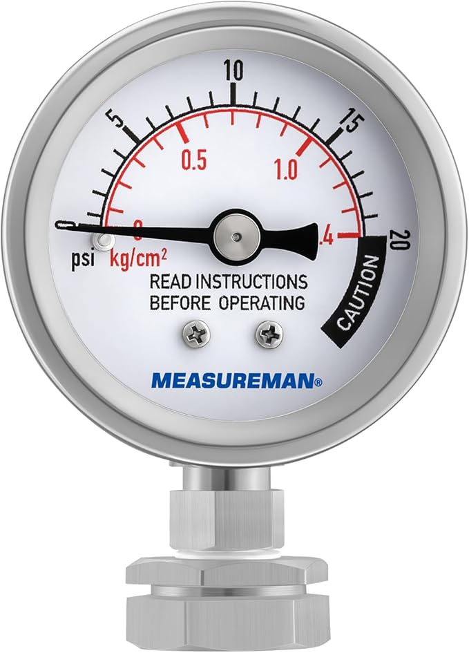MEASUREMAN Stainless Steel Pressure Cooker Gauge_All Series (Accessory, Pressure Gauge - Fits 37 Quart)