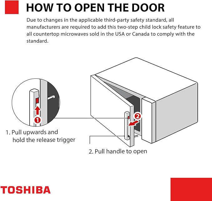 Toshiba ML-EM62P(SS) Large Countertop Microwave with Smart Sensor, 6 Menus, Auto Defrost, ECO Mode, Mute Option & 16.5" Position Memory Turntable, 2.2 Cu Ft, 1200W, Stainless Steel