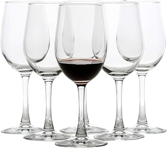 UMI UMIZILI 12 Ounce - Set of 6, All-Purpose Classic Durable Red/White Wine Glasses