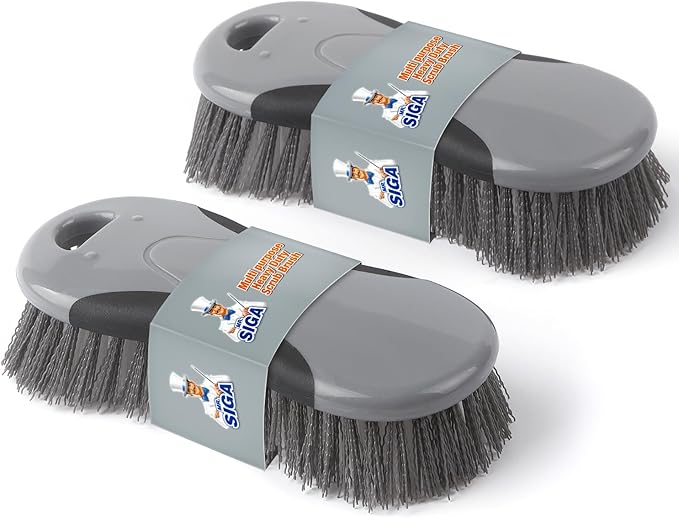 MR.SIGA Multi-Purpose Heavy Duty Scrub Brush - Pack of 2