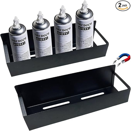 2pcs Magnetic Spray Can Holder Aerosol Can Organizer Tool Box Storage Rack for Garage Home Workspace