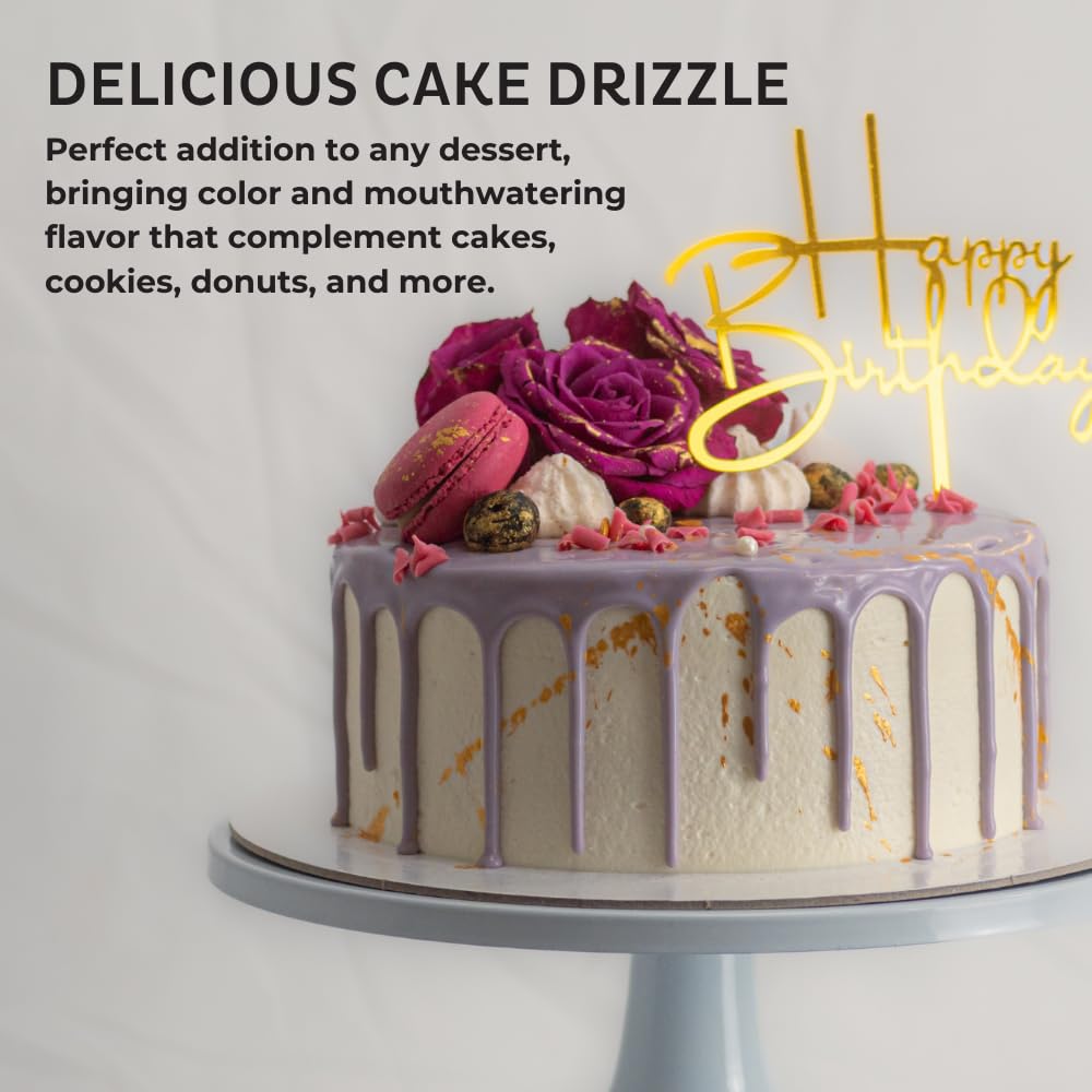 Cappuccino-Flavored Cake Drizzle by Chefmaster, Edible Cake Drip Frosting for Decorating, Drip for Cakes, Cupcakes, Cookies, Donuts, 5 oz