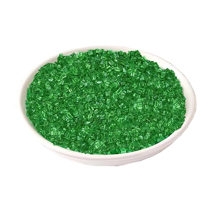 Sentovac Green Sanding Sugar for Baking Edible Sparkling Sugar Sprinkles Coarse Sugar Crystals for Baking Topping Cake Cookie Cupcake Topper Ice Cream Decoration Supplies 3.2 OZ