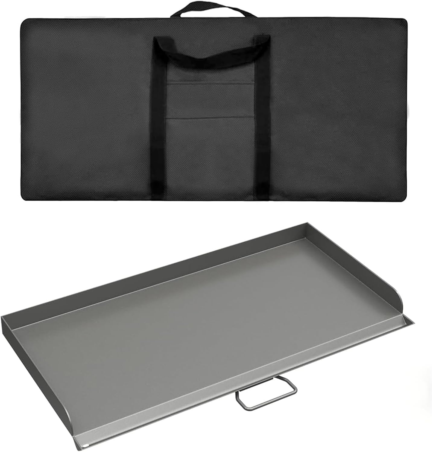 Professional 14x32 in Flat Top Steel Griddle for Camp Chef EX60LW EX60P,Fry Griddle Accessories for Camp Chef 2 Burner Propane Stove Grill,1 Carry Bag