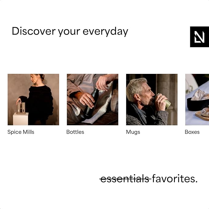 LARS NYSØM Bread Box I Metal Box with linen bag for long lasting freshness I Bread Bin with bamboo lid usable as cutting board I 13.4x7.3x5.3In (Blush Rose)