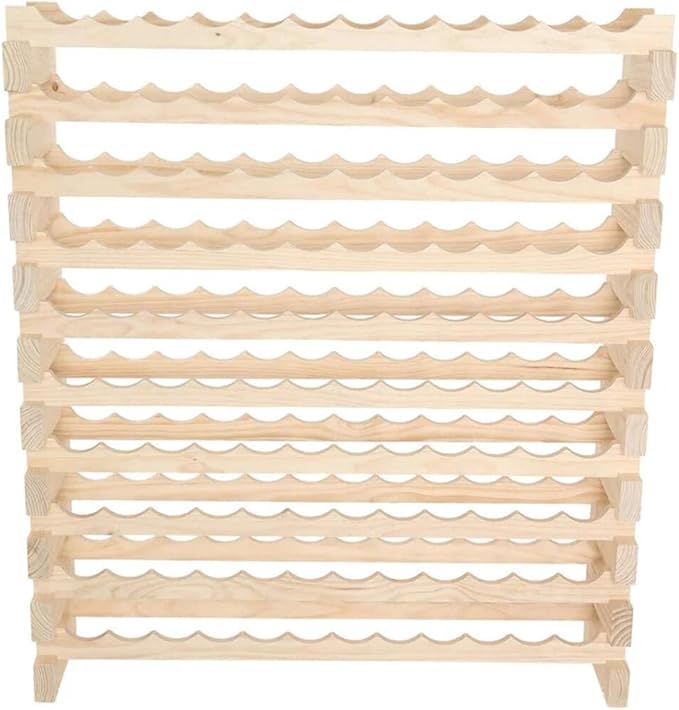 120 Bottle Wine Rack Natural Pine